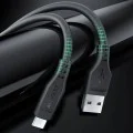 Acefast - Кабел за данни (C3-03) - USB към Type-C, 60W, 3A, Бързо зареждане, 1.2 м - Черен
