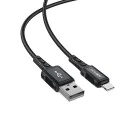 Acefast - Кабел за данни (C4-02) - Бързо зареждане, USB към Lightning, 2.4A, Алуминиева сплав, 1.8 м - Черен