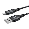 Acefast - Кабел за данни (C4-02) - Бързо зареждане, USB към Lightning, 2.4A, Алуминиева сплав, 1.8 м - Черен