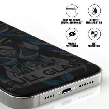 Протектор за iPhone 17 Air - Lito - D+ Max Privacy 300C - Черен