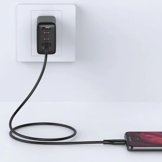 Acefast - Кабел за данни (C3-09) - USB към Micro-USB, 2.4A, 480Mbps, 1.2 м - Черен
