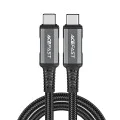 Acefast - Кабел за данни (C1-09) - SuperCharge, Аудио-Видео, USB-C към USB-C, 40Gbps, 4K, 5A, 240W, PD3.1, USB4, 1m - Сив / Черен