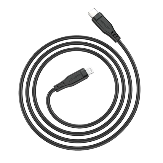 Acefast - Кабел за данни (C3-01) - Type-C към Lightning, 30W, 3A, бързо зареждане, 1.2 м - Бял