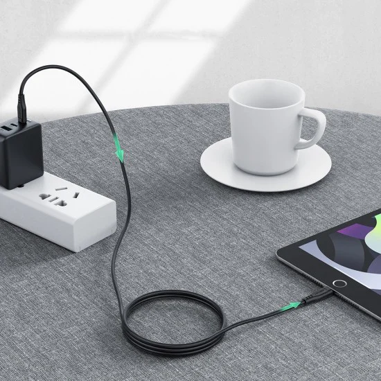 Acefast - Кабел за данни (C3-01) - Type-C към Lightning, 30W, 3A, бързо зареждане, 1.2 м - Бял