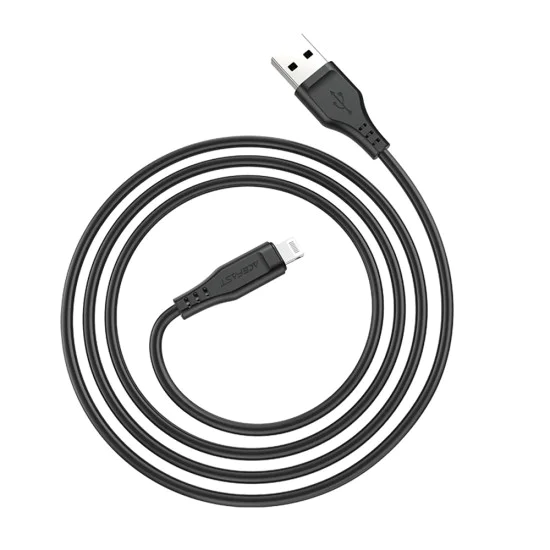 Acefast - Кабел за данни (C3-02) - USB към Lightning, 2.4A, 480Mbps, MFi сертификация, 1.2 м - Черен