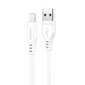 Acefast - Кабел за данни (C3-02) - USB към Lightning, 2.4A, 480Mbps, MFi сертификат, 1.2 м - Бял