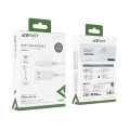 Acefast - Кабел за данни (C3-02) - USB към Lightning, 2.4A, 480Mbps, MFi сертификат, 1.2 м - Бял
