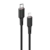 Acefast - Кабел за данни (C2-01) - Type-C към Lightning, 30W, 3A, бързо зареждане, MFi сертификация, 1.2 м - Черен