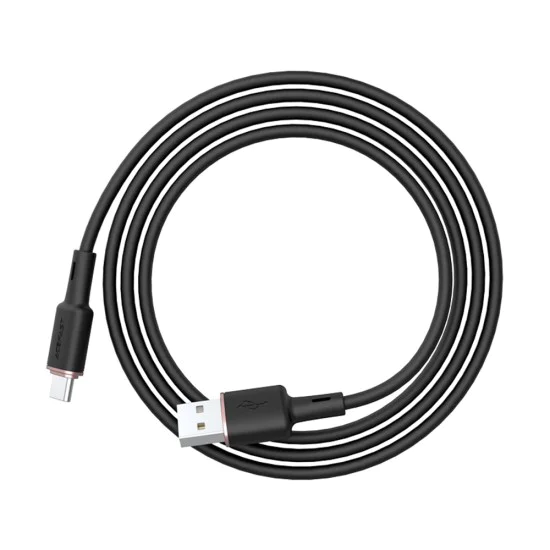 Acefast - Кабел за данни (C2-04) - USB към Type-C, бързо зареждане, 3A, 1.2 м - Черен