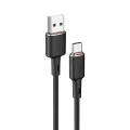 Acefast - Кабел за данни (C2-04) - USB към Type-C, бързо зареждане, 3A, 1.2 м - Черен