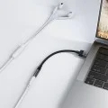 Аудио адаптер (J13) - Acefast - USB (мъжко) към Jack 3.5мм (женско), Hi-Fi звук, без забавяне, 15см - Черно