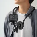 Магнитна стойка за врат (E32) за GoPro и телефон - Acefast - 360° регулируема, силни магнити, стабилно закрепване - Черно