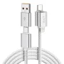 Lito - Магнитен кабел за данни 4 в 1 (LD21) - 5A висок ток, 100W бързо зареждане, магнитен дизайн, вграден смарт чип - бял