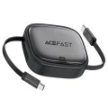 Acefast - Кабел за данни (J3) - Комплект за пътуване с прибиращ се кабел 2x USB-C, USB, Lightning, Micro-USB, TF, 60W, 3A, 0.95 м - Черен