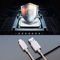 Spigen - Кабел за данни Essential (EB6010AC) - Бързо зареждане, USB към Type-C, 60W, 480Mbps, 1m - Бял