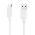 Spigen - Кабел за данни Essential (EB6010AC) - Бързо зареждане, USB към Type-C, 60W, 480Mbps, 1m - Бял