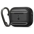 Калъф за Apple AirPods Pro 3 – Spigen Rugged Armor – Матово черен
