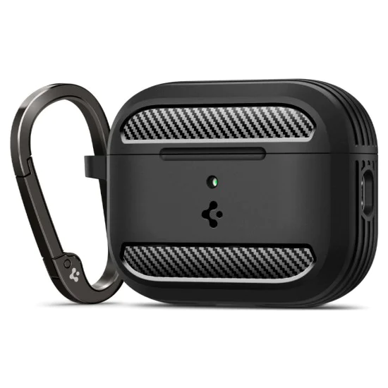 Калъф за Apple AirPods Pro 3 – Spigen Rugged Armor – Матово черен