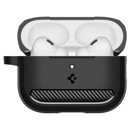 Калъф за Apple AirPods Pro 3 – Spigen Rugged Armor – Матово черен
