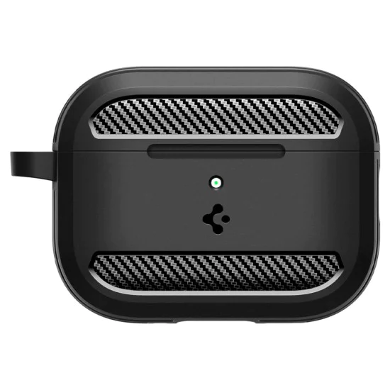 Калъф за Apple AirPods Pro 3 – Spigen Rugged Armor – Матово черен
