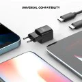 Зарядно - Lito - (LC11) - Тип-C изход, PD30W, GaN, защита в реално време, ЕС щепсел - Черен