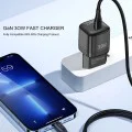 Зарядно - Lito - (LC11) - Тип-C изход, PD30W, GaN, защита в реално време, ЕС щепсел - Черен