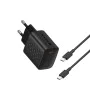 Зарядно - Lito - (LC17T) - с включен кабел Type-C, изход Type-C, PD30W, GaN, PC Fireproof, EU щепсел - Черен