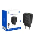 Зарядно - Lito - (LC15) - Type-C, USB изход, PD20W, GaN, PC Fireproof, EU Plug - Черен