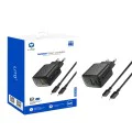 Зарядно - Lito - (LC15T) - с включен кабел Type-C, Type-C, USB изход, PD20W, GaN, PC Fireproof, EU Plug - Черен