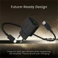 Зарядно - Lito - (LC15L) - с включен Lightning кабел, Type-C, USB изход, PD20W, GaN, PC Fireproof, EU Plug - Черен