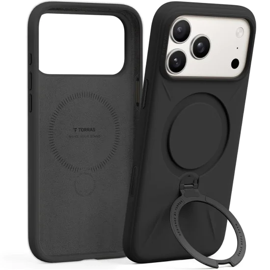 Калъф за iPhone 17 Pro Max - Torras - QPRO Silicone Series - Черен