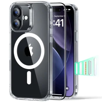 Калъф за iPhone 17 - ESR - Classic Hybrid HaloLock [Включен протектор за екран] - Прозрачен