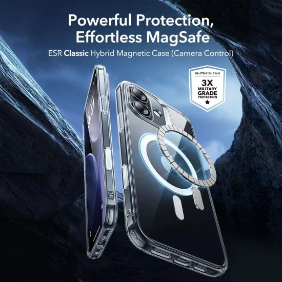Калъф за iPhone 17 - ESR - Classic Hybrid HaloLock [Включен протектор за екран] - Прозрачен