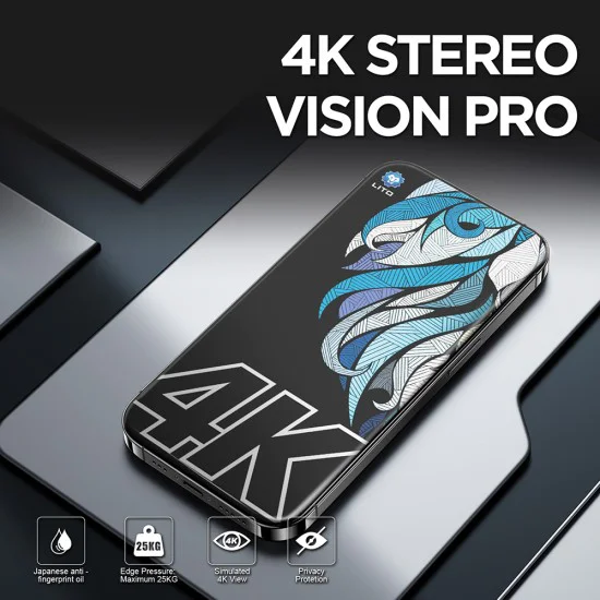 Протектор за iPhone 17 Air - Lito - D+ Max 4K Privacy - Черен