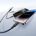 Baseus - Кабел за данни (P10377705123-00) - Бързо зареждане, USB към USB-C, Lightning, Micro-USB, 100W, 480Mbps, 1.5 м - Черен