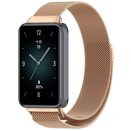 Верижка за Honor Band 9 - Techsuit - Каишка за часовник (W009) - Златисто Розов