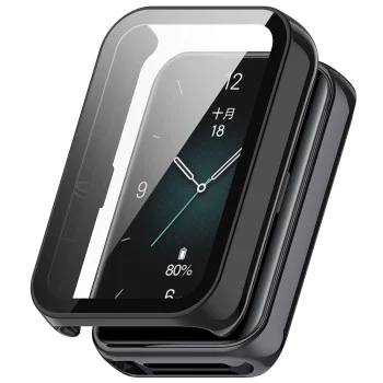 Протектор за Honor Band 10 / Band 9 - Techsuit - Defense360 Pro + Протектор за екран - Черен