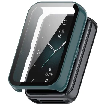 Протектор за Honor Band 10 / Band 9 - Techsuit - Defense360 Pro + Протектор за екран - Тъмно Зелен