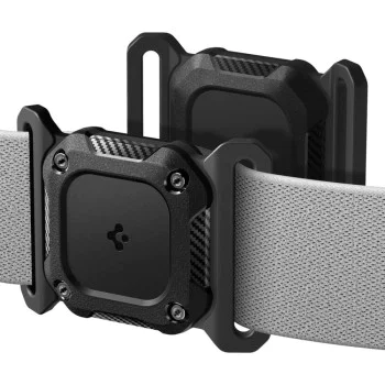 Spigen - Държач Tough Armor - Apple AirTag 1 / 2, за нашийник за домашни любимци, водоустойчив IP68, макс. ширина 1,5 инча - черен