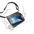 Spigen - Водоустойчива чанта през рамо (A640) - Универсална чанта през рамо за аксесоари, 2 отделения - Черна