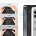 Spigen - Водоустойчива чанта през рамо (A640) - Универсална чанта през рамо за аксесоари, 2 отделения - Черна