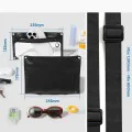 Spigen - Водоустойчива чанта през рамо (A640) - Универсална чанта през рамо за аксесоари, 2 отделения - Черна