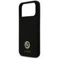 Калъф за iPhone 17 Pro Max - Guess - Силиконов лого Strass 4G MagSafe (GUHMP17XM4DGPK) - Черен