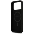 Калъф за iPhone 17 Pro Max - Guess - Силиконов лого Strass 4G MagSafe (GUHMP17XM4DGPK) - Черен