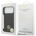 Калъф за iPhone 17 Pro Max - Guess - Силиконов лого Strass 4G MagSafe (GUHMP17XM4DGPK) - Черен