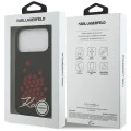 Калъф за iPhone 17 Pro - Karl Lagerfeld - Силиконов калъф с лого и символ на сърце MagSafe (KLHMP17LSMHBKSOK) - Черен