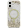 Калъф за iPhone 17 - Guess - С брокатено дъно от смола MagSafe (GUHMP17SRGRGED) - Златист