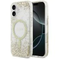 Калъф за iPhone 17 - Guess - С брокатено дъно от смола MagSafe (GUHMP17SRGRGED) - Златист