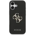 Калъф за iPhone 17 - Guess - Hardcase 4G Grained Big and Classic Logo (GUHCP17SPGT4MBK) - Черен