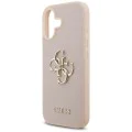 Калъф за iPhone 17 - Guess - Hardcase 4G Grained Big and Classic Logo (GUHCP17SPGT4MBP) - Розов